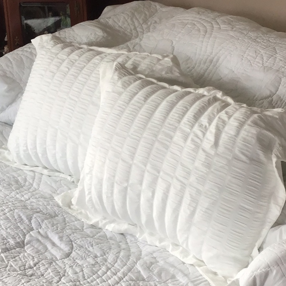 🤍 Cozylux White Quilted Pillow Shams 1 Pair